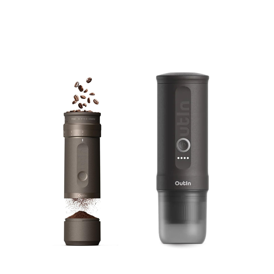 Outin Nano & Fino Bundle (Portable Espresso Machine with Portable Grinder)